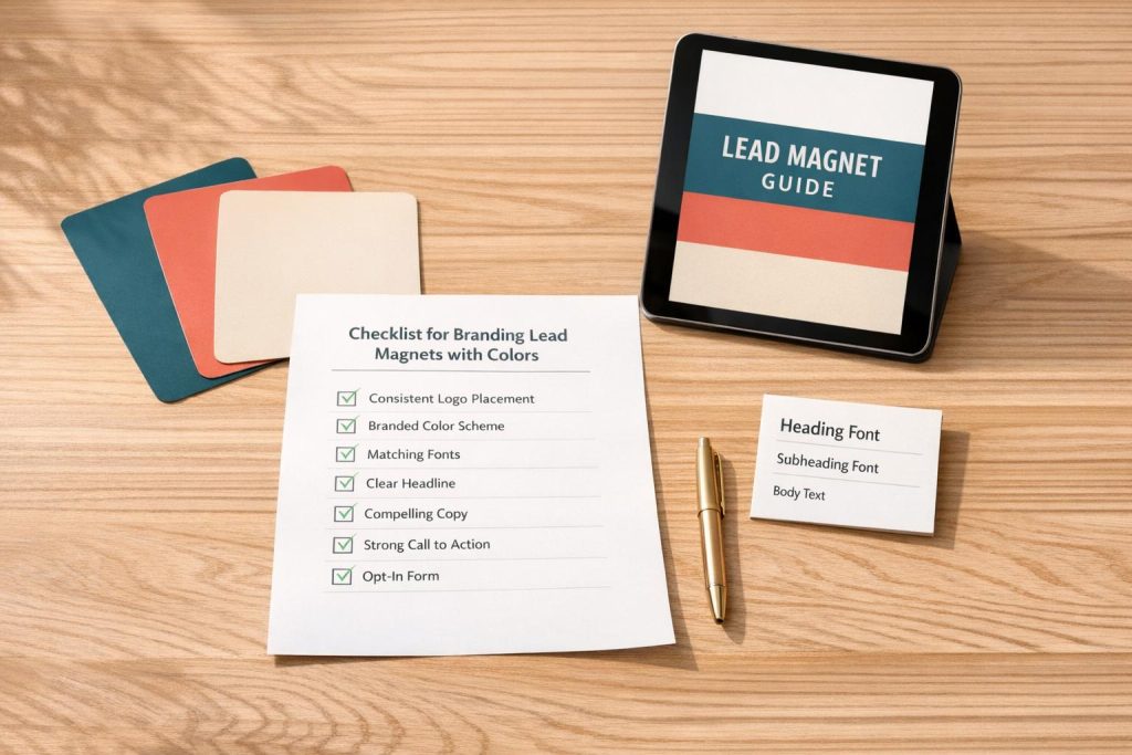 Checklist for Branding Lead Magnets with Colors